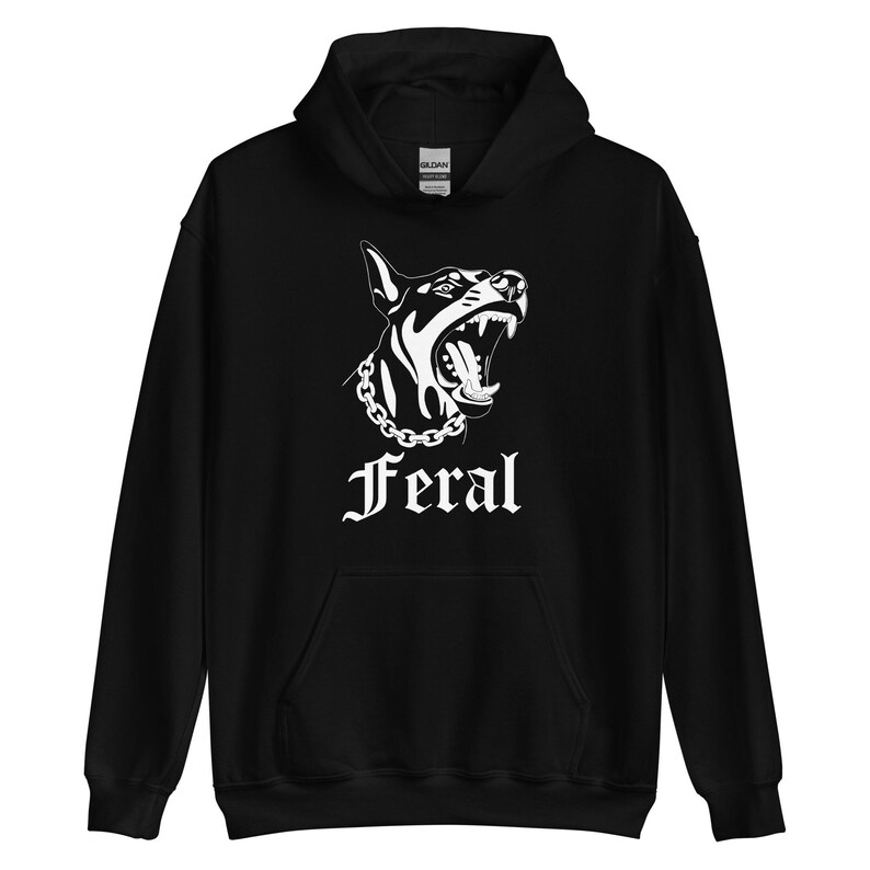 Feral Hoodie - Doberman Tattoo Art Sweater