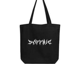 Sapphic Tote Bag | Lesbian Cotton Eco-Tote, Queer Gift, Reusable Shopping Bag
