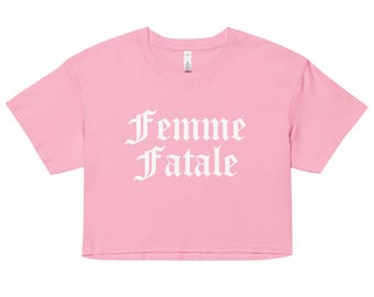 Koszulka damska Femme Fatale Crop Top, bawełniana