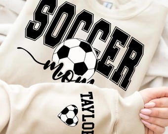 Personalized Soccer Mom PNG: Custom Sleeve Design (Digital Download)