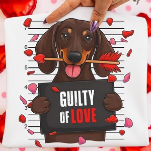 Skyldig tax Valentine PNG-design för retro hundmamma-tröjor, preppy kokett valpkärleksgrafikfil, korvhundkonst för nedladdning