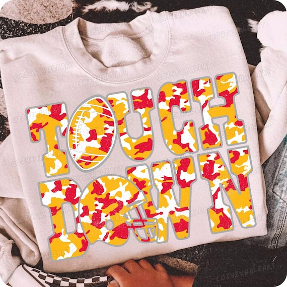 Grunge Camo Football Sublimation Design: Game Day Clipart for Sports Moms & Hunting Enthusiasts