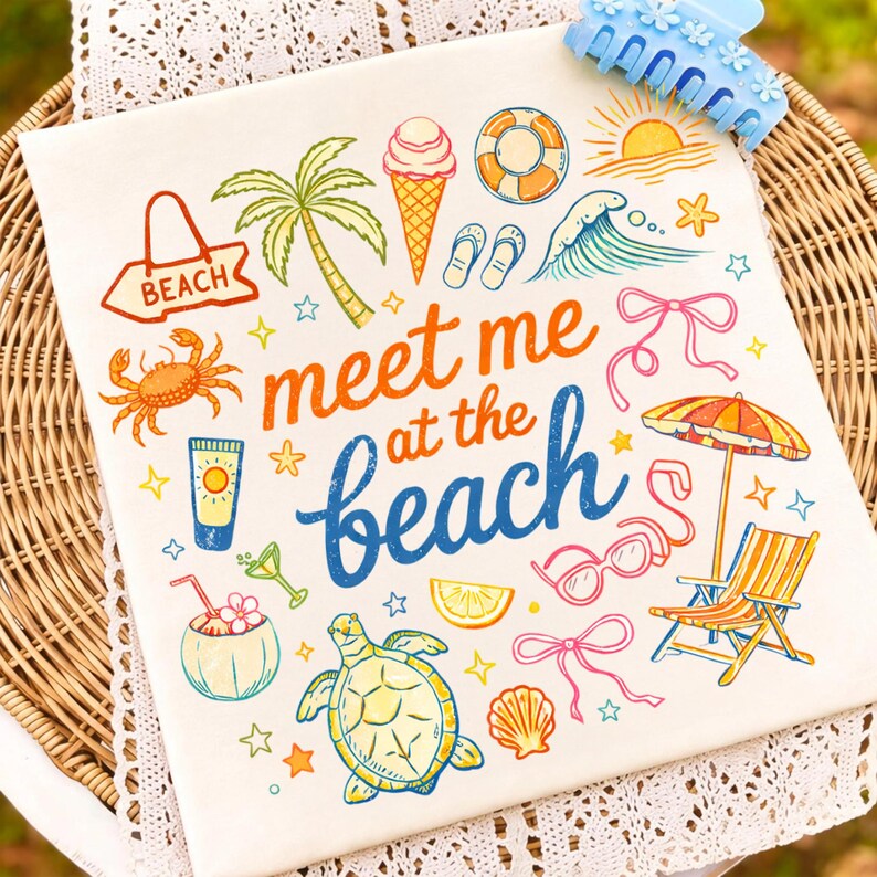 Retro 'Salty Mama' beach design on a t-shirt, part of the Summer PNG bundle.