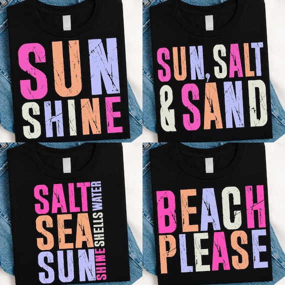 Neon Beach Life PNG Bundle: Summer Sublimation Designs (Instant Download)