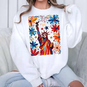 Retro 4th of July Statue of Liberty PNG, USA Flag PNG, America 4th of July Digital Design, Independence Day PNG, Retro American Shirt