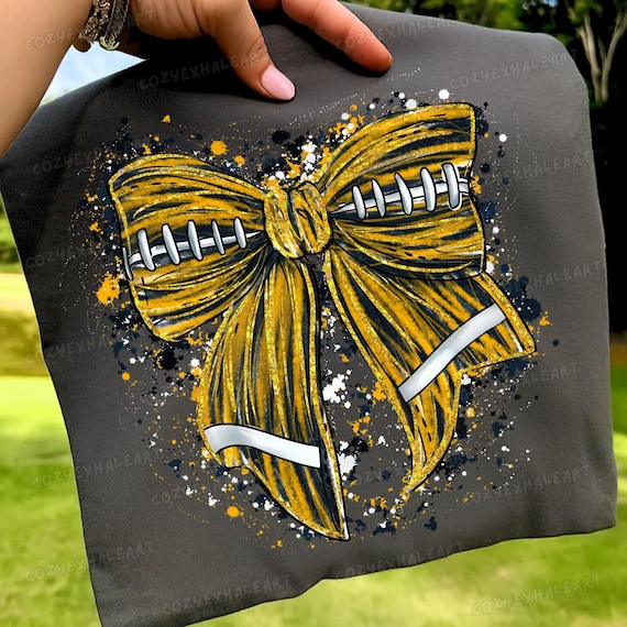 Preppy Football Mom Coquette Shirt Design: Bow & Sports Digital Download PNG for Game Day Sublimation