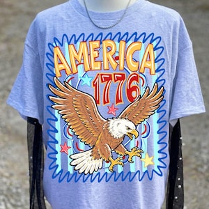 America 250th Anniversary PNG, 1776 USA Patriotic Eagle Sublimation Design, 4th of July Digital Download, Retro Independence Day DTF File