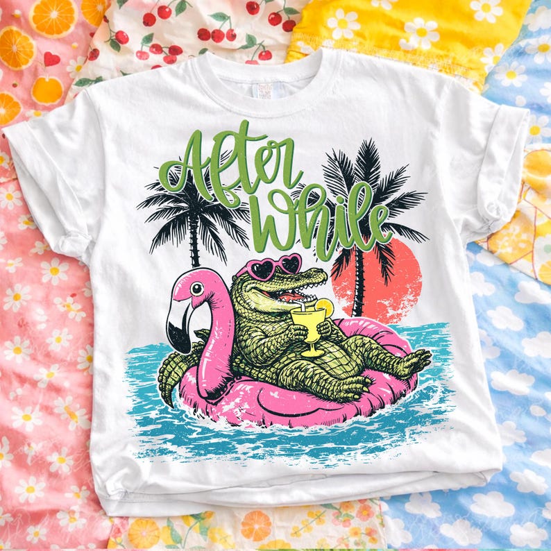 Hand Drawn PNG of Later Gator for Mugs and Home Decor
