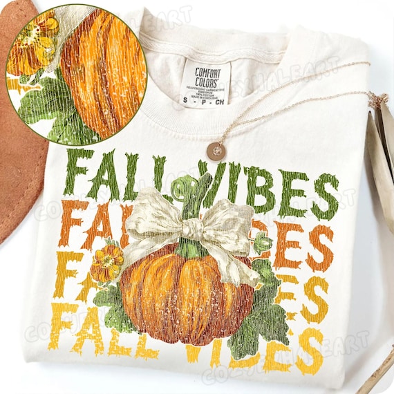Retro Coquette Pumpkin PNG: Trendy Autumn Sublimation Design for Digital Download