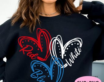Heart 4th of July SVG: Patriotic USA Design (Digital Download)