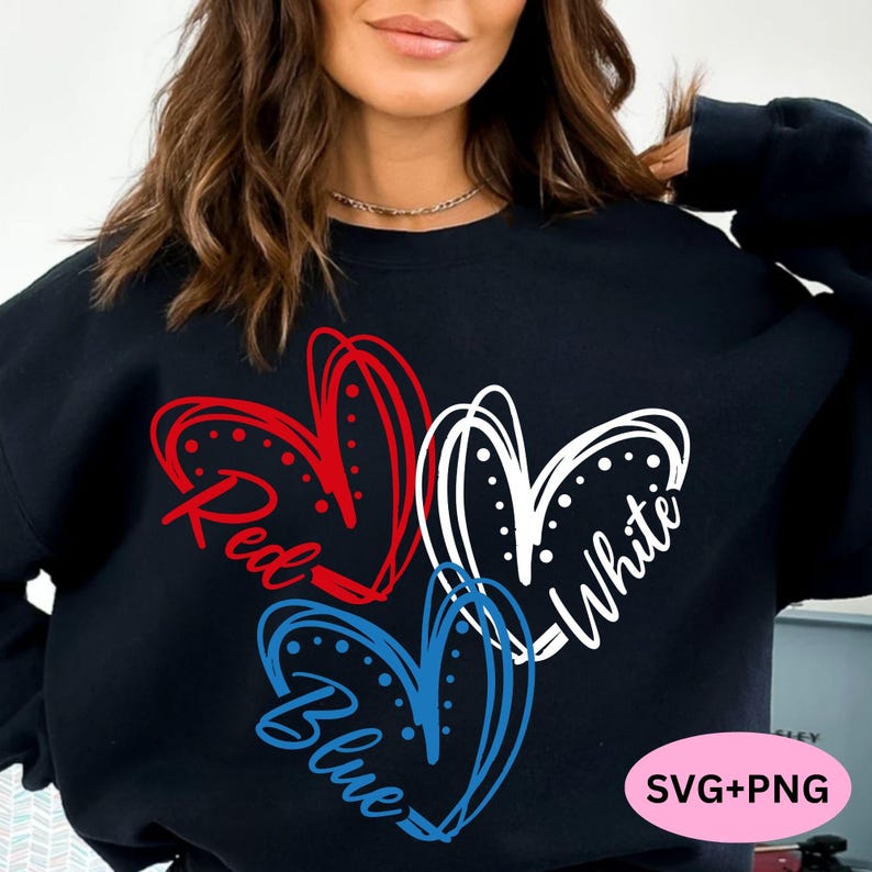 Patriotic Heart USA Flag SVG Design for 4th of July Crafts