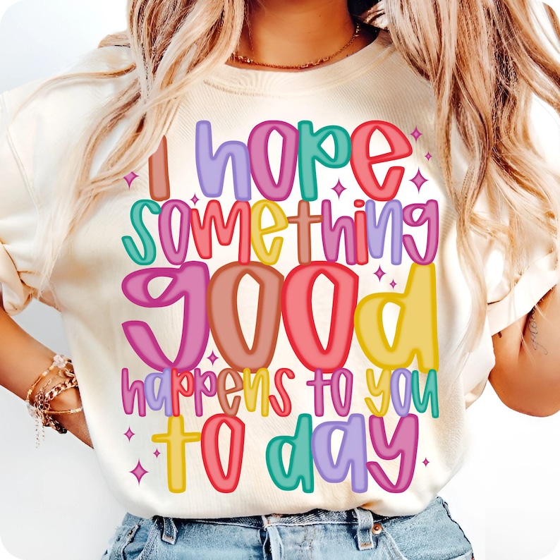 Boho Affirmation PNG on a T-shirt Mockup for Sublimation