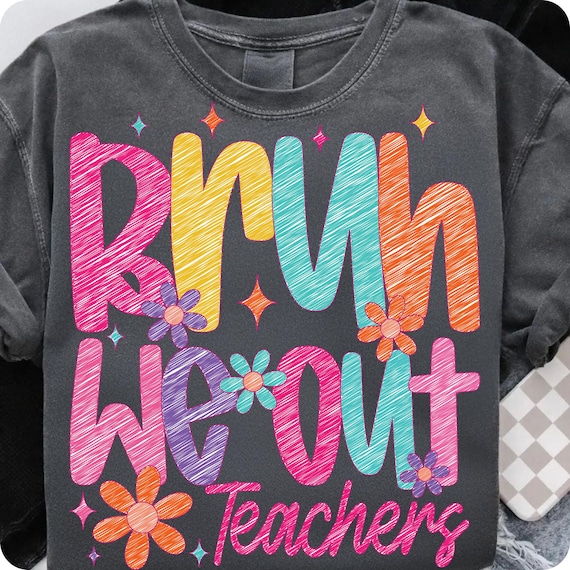 Preppy Bruh We Out Teachers PNG: Funny End of Year Design (Digital Download)