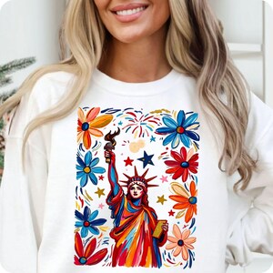 Retro 4th of July Statue of Liberty PNG, USA Flag PNG, America 4th of July Digital Design, Independence Day PNG, Retro American Shirt