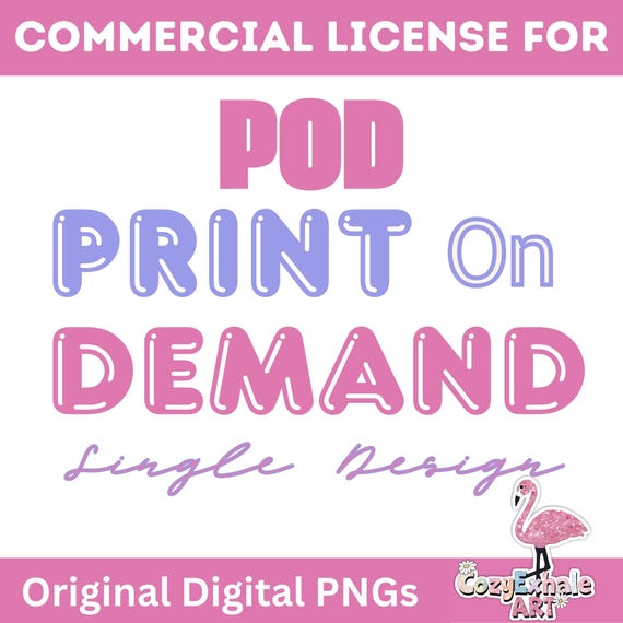 Resale Rights License for CozyExhaleART Print-on-Demand Designs (Single Design)