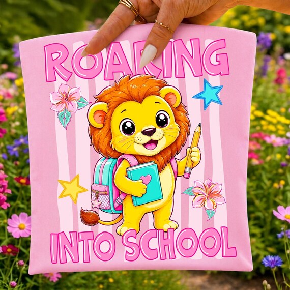 Roaring Into School Lion PNG, Preppy Back to School Sublimation Design, Bruh We Back Student Shirt PNG, First Day of School Teacher Design