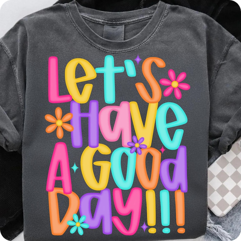 Trendy Spring Positivity Inspirational PNG Design Close Up