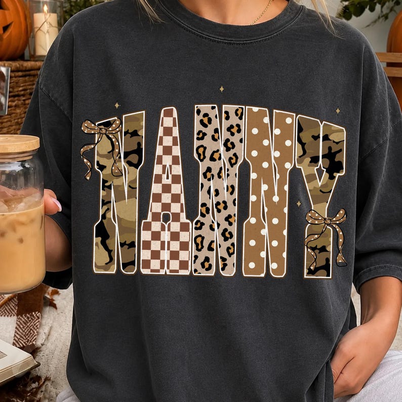 Examples of fall family designs for Mama, Nana, and Gigi