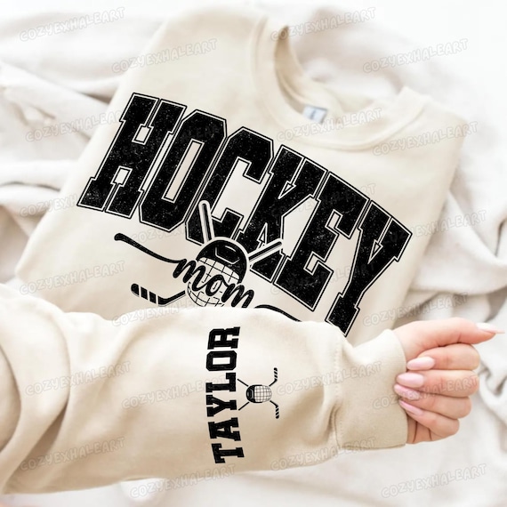 Personalized Hockey Mom Digital Design: Custom Name & Number PNG for Sports Shirts and Sublimation