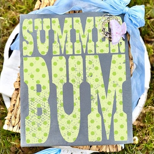 Summer Bum PNG Polka Dot Beach Shirt Design Neon Distressed Sublimation Graphics Lake Life Pool River Digital Download Trendy Apparel