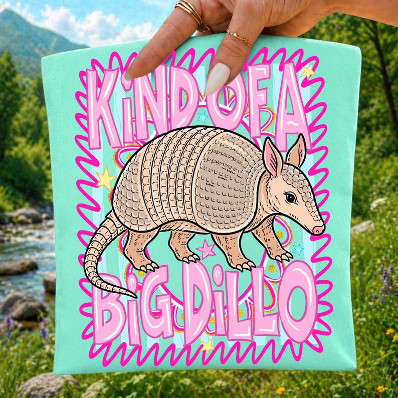 Funny Armadillo Texas Sublimation Mug and Apparel Design