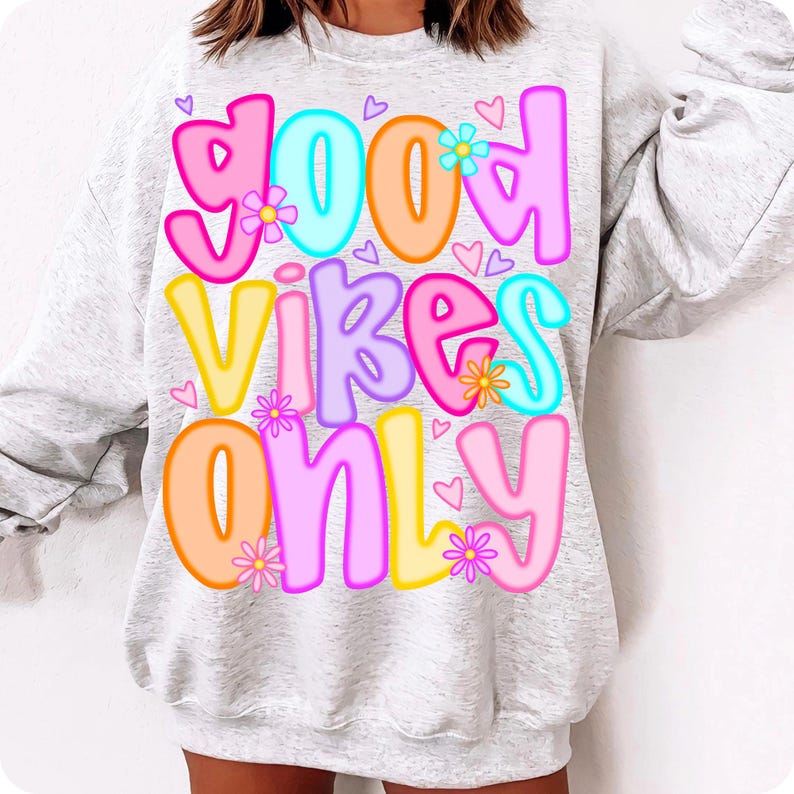 Preppy Good Vibes Only Summer PNG, Retro Beach Shirt Sublimation, Vacation Checkered Design, Positive Mind Sunshine Digital File