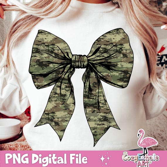 Coquette Camo Bow Mama PNG: Hunting Season T-Shirt Graphic (Digital Download)