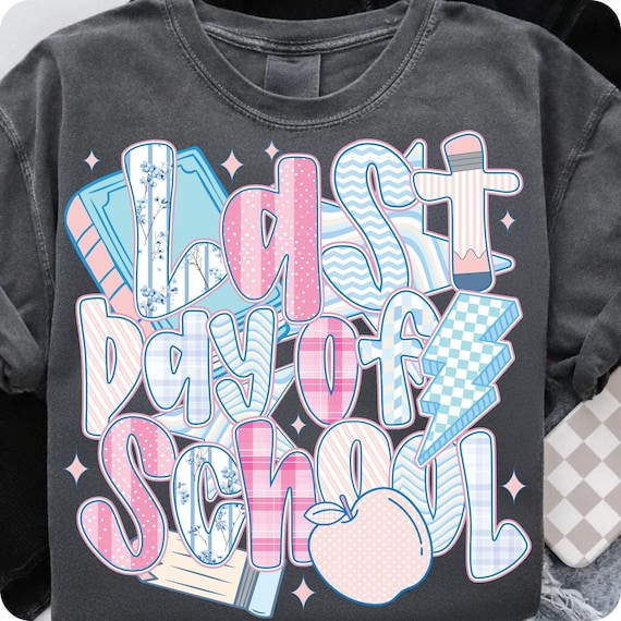 Last Day of School PNG: Coquette Teacher Shirt Design (Digital Download)