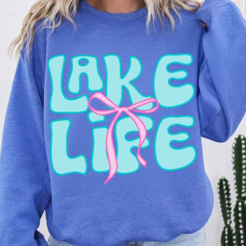 Image of Lake Life Beach Life PNG: Neon Summer Sublimation Design (Digital Download)