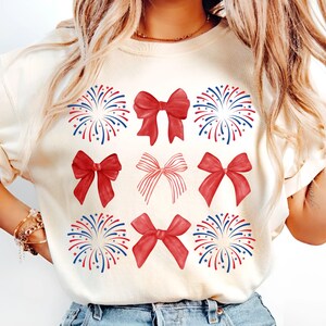 Coquette 4th of July PNG, Girly Country Western Independence Day, Red White Blue Fireworks, Patriotic Sublimation Digital Download