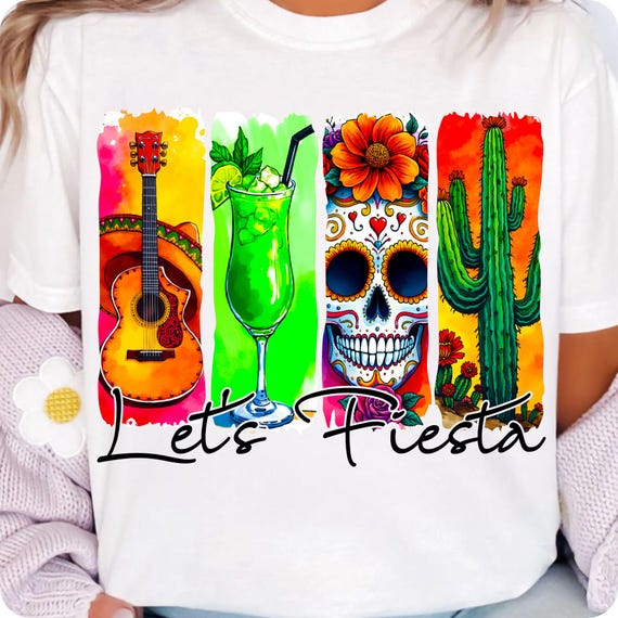 Cinco De Mayo PNG: Tequila, Tacos, Margarita Fiesta Design (Digital Download)