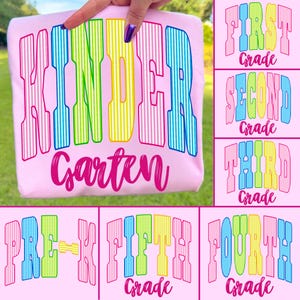 Preppy Seersucker Back to School PNG Bundle Kindergarten Pre-K 1st 2nd 3rd 4th Grade Teacher Sublimation Design DTF Digital Download
