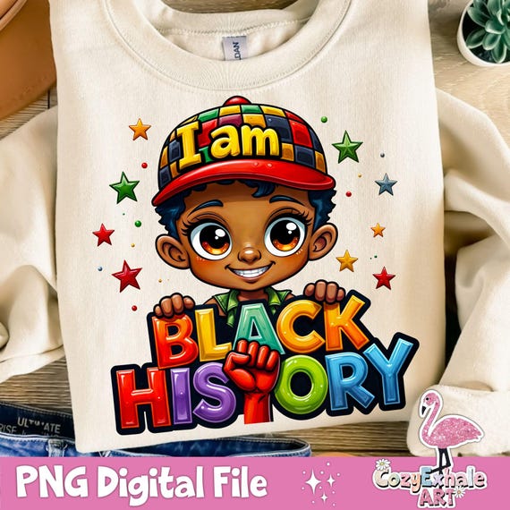 Black Boy Afro PNG: Juneteenth Sublimation Design (Digital Download)