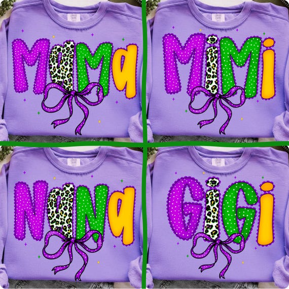 Mama Mini Coquette Mardi Gras PNG Louisiana Crawfish Doodles King Cake Fleur De Lis Glitter Sublimation Design Fat Tuesday Shirt PNG Digital