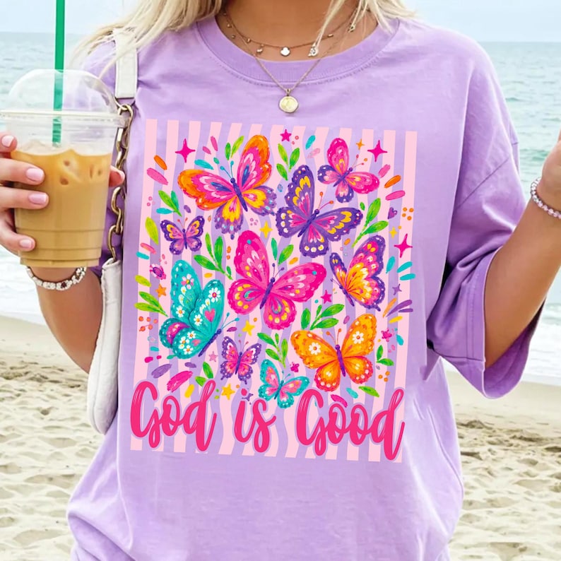 Colorful Bible Verse Shirt Graphic Sublimation Print Close-up