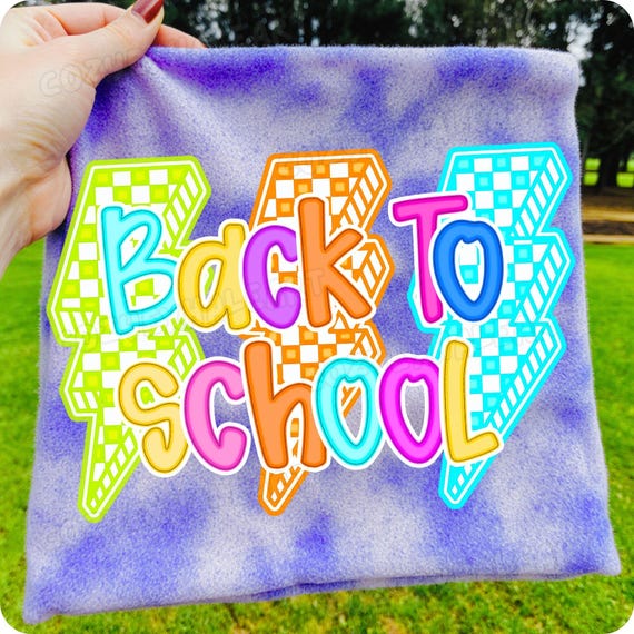 Checkered Back to School PNG Design: Teacher Appreciation Gift (Digital Download