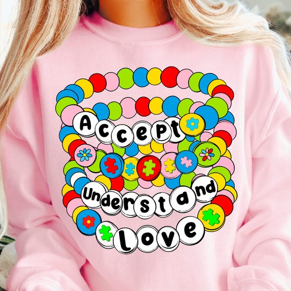 Autism Awareness PNG: Accept Love Understand Design (Digital File)