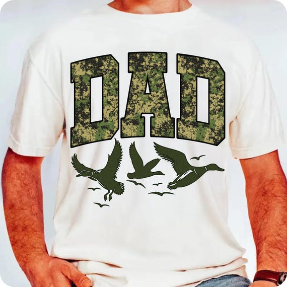 Preppy Camo Dad PNG: Duck Hunting Sublimation Design (Digital Download)