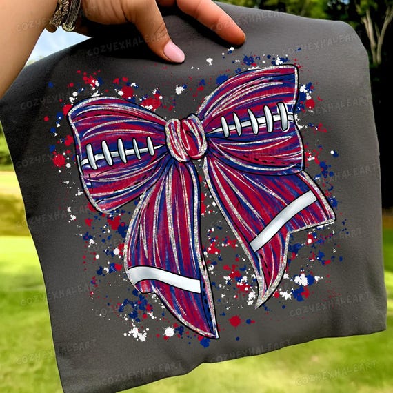 Preppy Football Mom Coquette Shirt Design: Bow & Sports Digital Download PNG for Game Day Sublimation