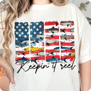 Keepin' it reel Png, America Fish Flag Png, Hooker png, Retro America Png, 4th Of July PNG, Usa Flag png, Patriotic Png, Sublimation Designs