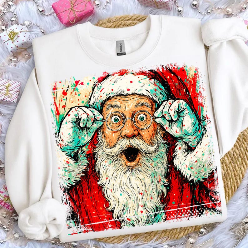 Santa Claus Png, Preppy Handwrite Png, Colorful Brushstroke Santa Png ...