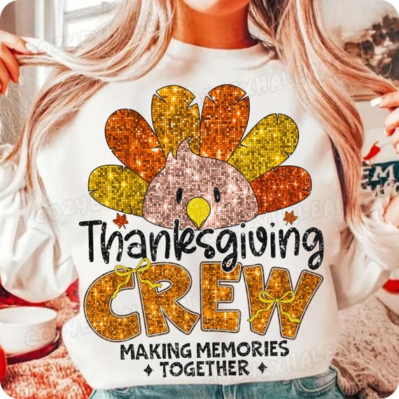 Disco Thanksgiving 2025 PNG: Funny Family Shirt Design (Digital Download)