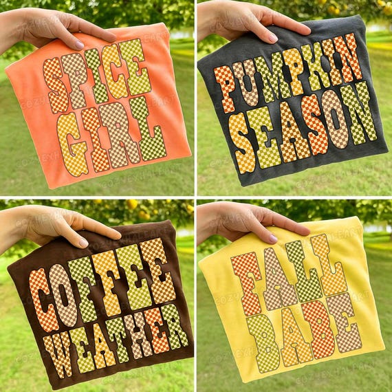 Retro Fall PNG Clipart Bundle: Spice Girl, Pumpkin, Coffee (Digital Download)