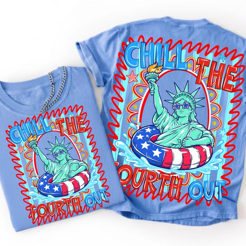 Chill the Fourth Out Retro Patriotic PNG Design