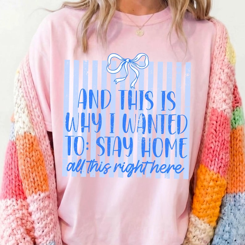 Rolig introvert sarkastisk citat sublimering PNG design kokett rosett ränder stanna hemma hemmamänniska antisocial skjorta digital nedladdning bild 6