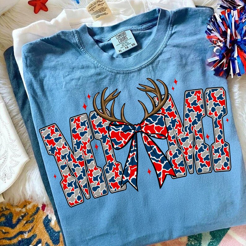 Image of USA 250 Patriotic Mama PNG Bundle, Retro Red White Blue Camo Sublimation, American Flag 4th of July Design, Deer Hunting Nana Gigi Mimi PNG