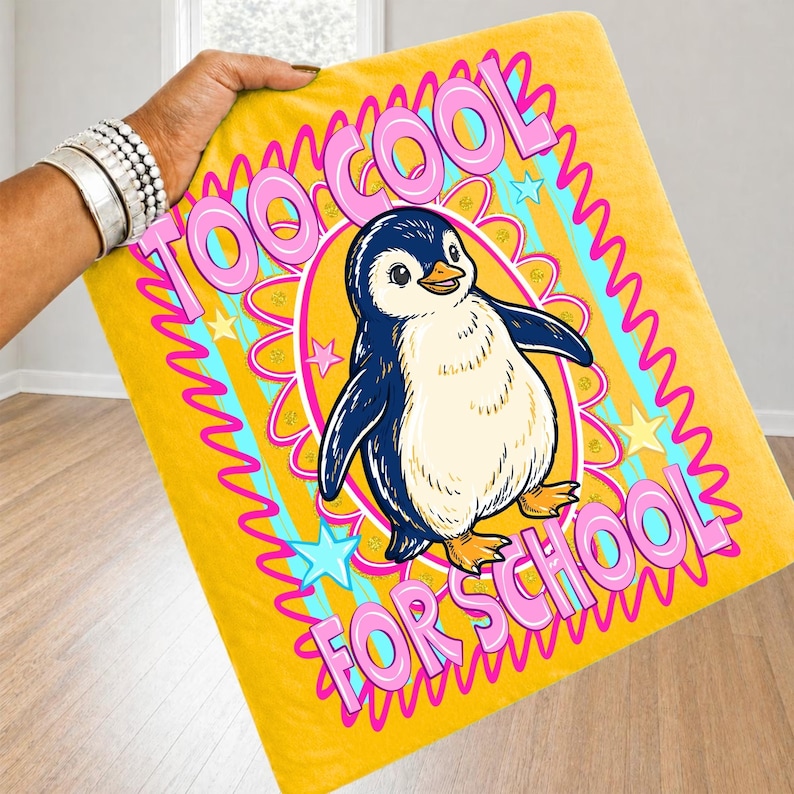 Striped Penguin PNG for Custom Summer Apparel and Mugs