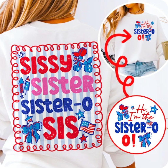 4th of July Sissy PNG: USA Flag Toddler Girl Design (Digital Download)