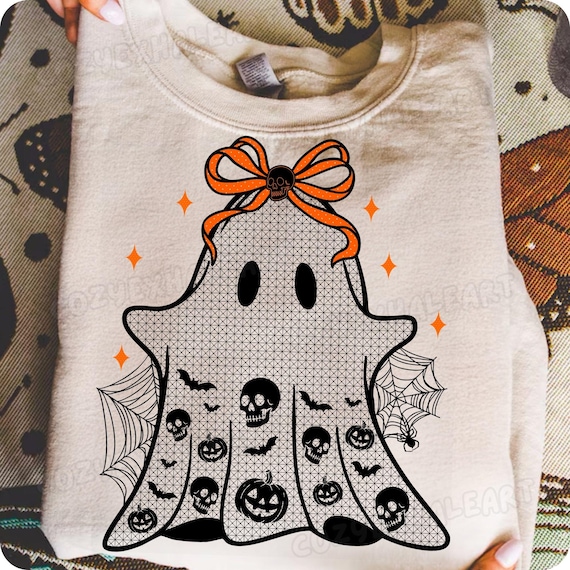 Lace Ghost PNG: Spooky Coquette Halloween Design (Digital Download)