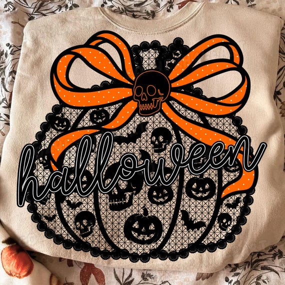 Floral Pumpkin Thankful PNG: Coquette Autumn Sublimation Design Digital Download for Trendy Shirts